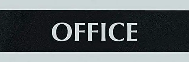 Alt view image 4 of 6 - Century Series Office Sign OFFICE 9 x 3 Black/Silver 4762