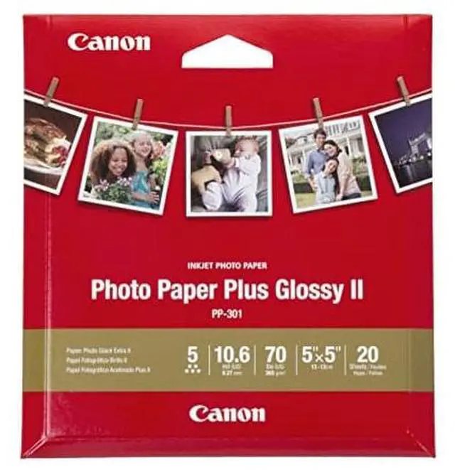 Alt view image 6 of 6 - Canon Photo Paper Plus II Glossy Surface Gloss Inkjet Photo Paper, 20 Sheets