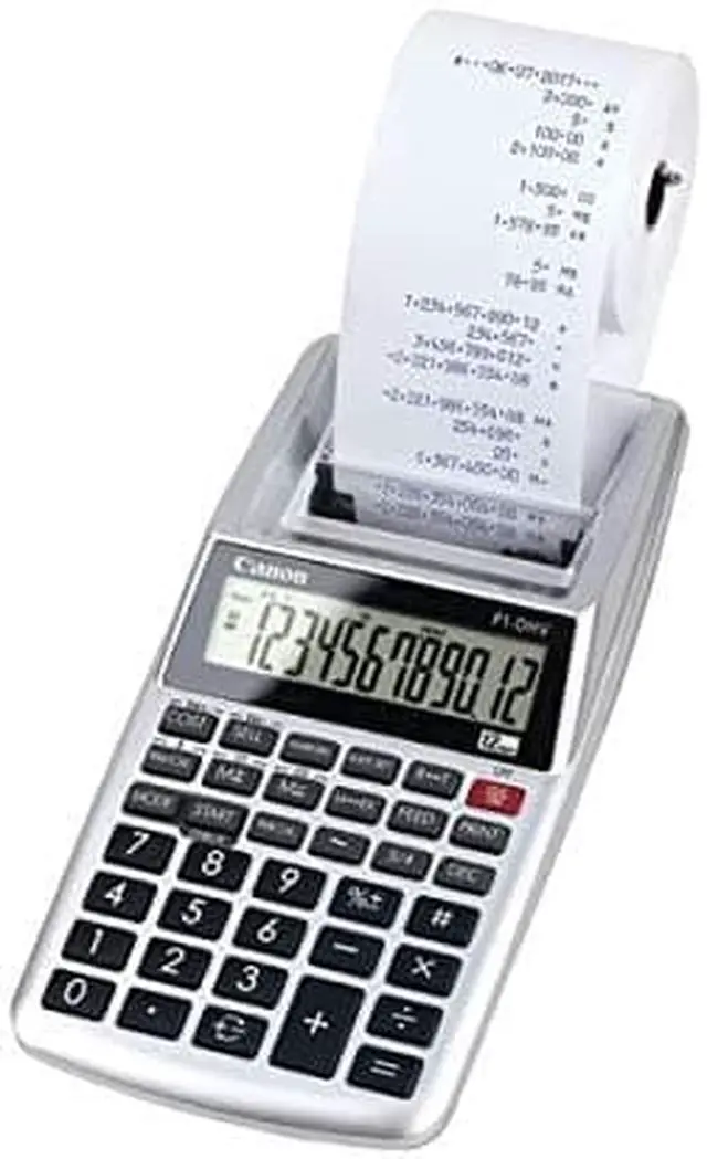 Alt view image 13 of 13 - Canon P1-DHV 12-Digit Palm Printing Calculator Purple Print 2 Lines/Sec 2203C001