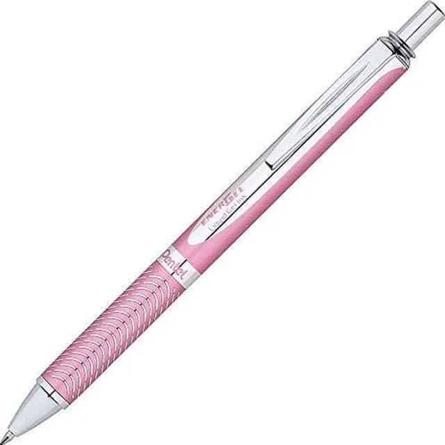 Alt view image 4 of 4 - Pentel EnerGel Alloy Retractable Liquid Gel Pen
Medium Pen Point Type - 0.7 mm Pen Point Size - Black Ink - Metallic Pink Barrel - 1 / Pack