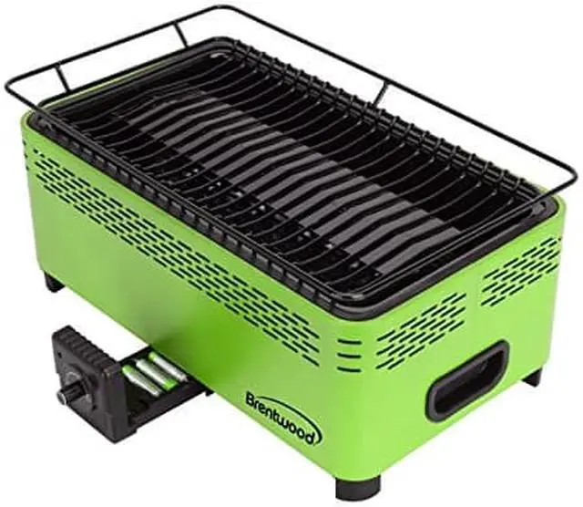 Alt view image 8 of 8 - Brentwood BBF-31G Non-Stick Dishwasher Safe Portable Outdoor Barbecue, Green
