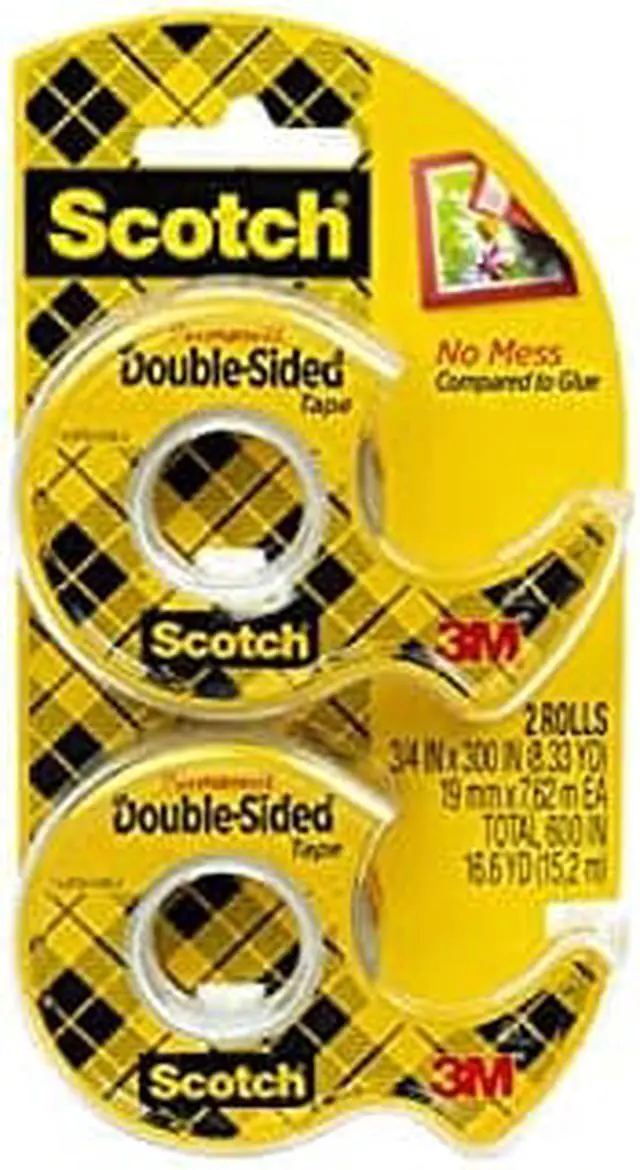 Main image of Scotch Double Sided Tape, Permanent, 1/2 in x 400 in, 2 Dispensers/Pack (137DM-2)