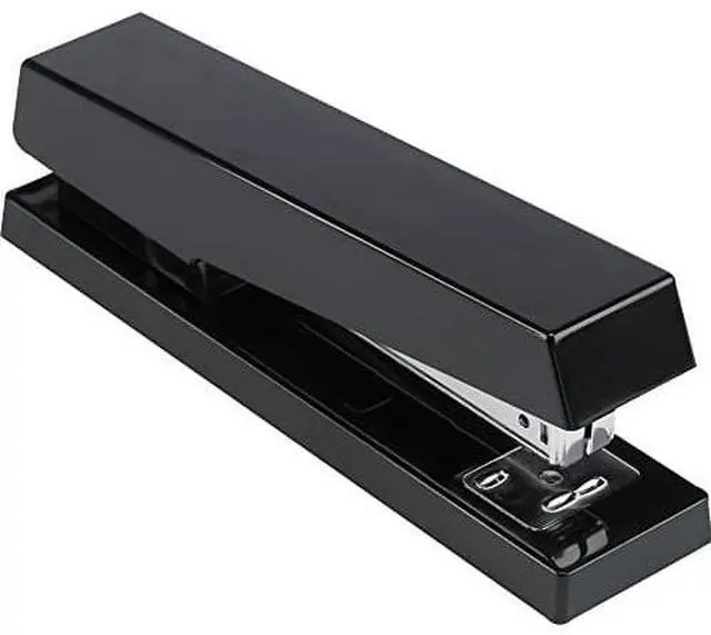 Alt view image 6 of 6 - Business Source Desktop Stapler 3-1/2" Throat 20 Sht /210 Staples Cap. BK 65648