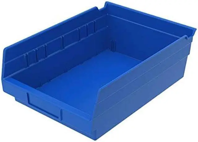 Alt view image 9 of 9 - AKRO-MILS 30150BLUE Shelf Storage Bin, Plastic, Blue, 4 in H, 8 3/8 in W, 11