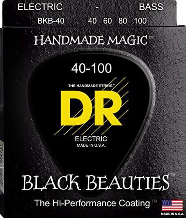 Main image of DR Strings Bass Strings, Black Beauties - Extra-Life, Black, Coated, 40-100