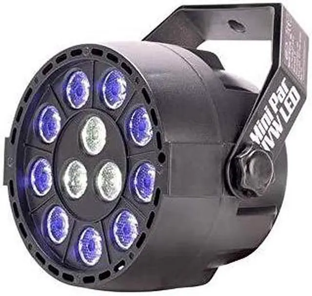 Alt view image 8 of 9 - Eliminator Lighting Mini Par UVW LED Black Light with Strobe Black