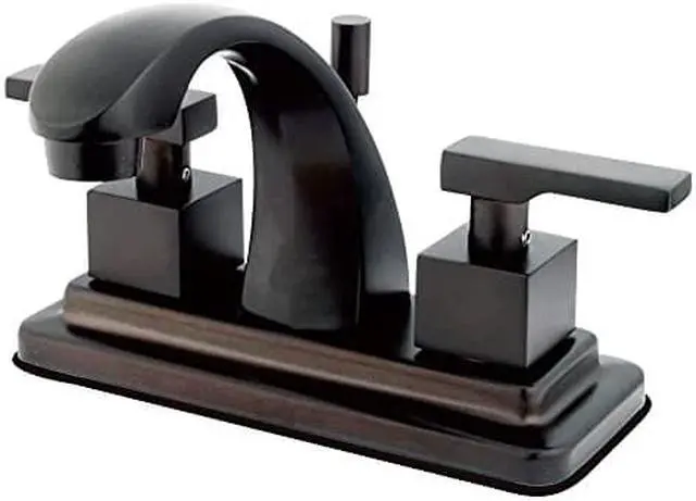 Alt view image 6 of 7 - Two Handle 4" Centerset Lavatory Faucet with Brass Pop-up in Oil Rubbed Bronze by Kingston Brass