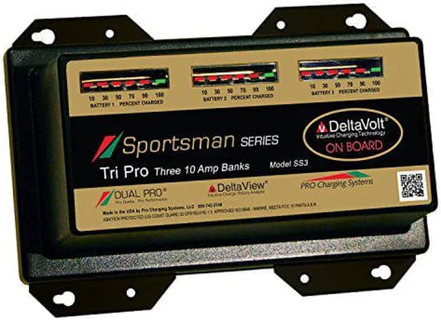 Alt view image 6 of 6 - Dual Pro Sportman Series 3 Bank Charger 10 AMP Bank SS3