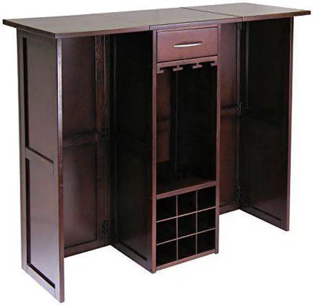 Alt view image 18 of 18 - Walnut Newport Wine Bar Expandable Counter