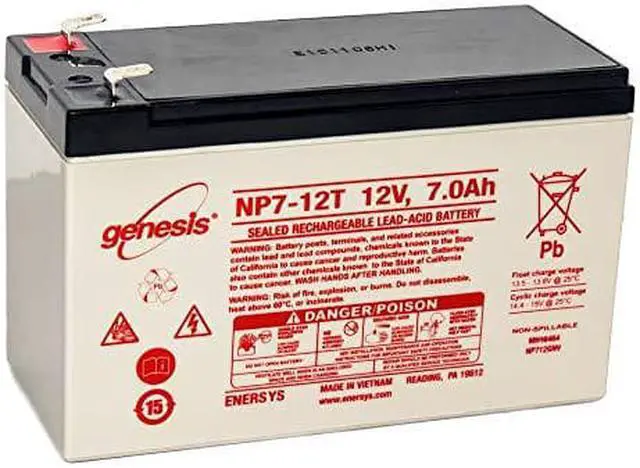 Main image of EnerSys NP7-12T 12V 7Ah F2 Sealed Lead Acid Battery