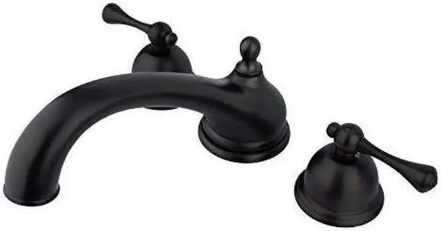 Alt view image 4 of 4 - Kingston Brass KS335.BL Vintage Widespread Roman Tub Filler Faucet with Metal Le, Oil Rubbed Bronze