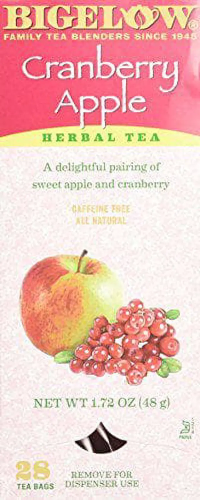 Alt view image 7 of 13 - Bigelow Cranberry Apple Herbal Tea, 28/Box 10400