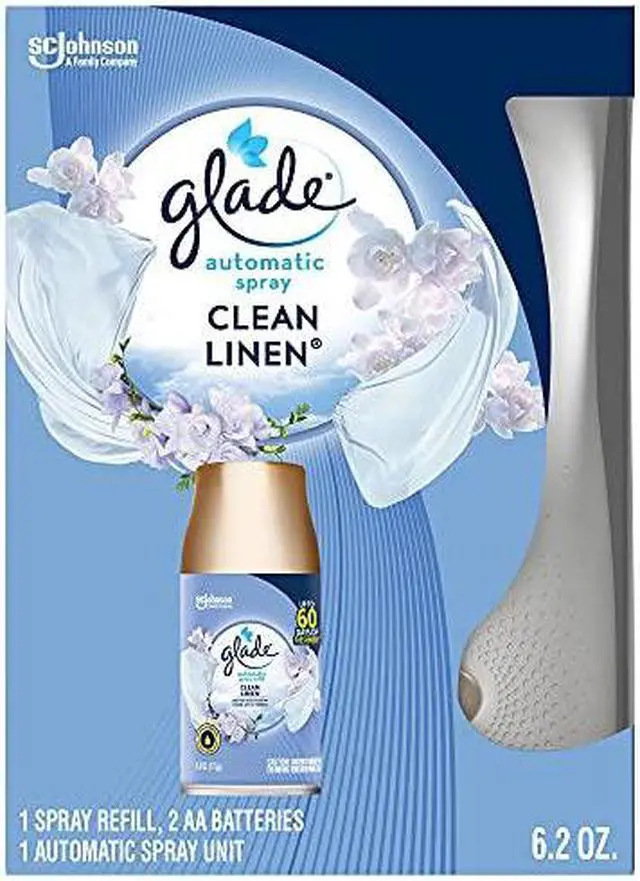 Alt view image 11 of 15 - Glade Automatic Air Freshener Starter Kit Spray Unit & Refill Clean Linen