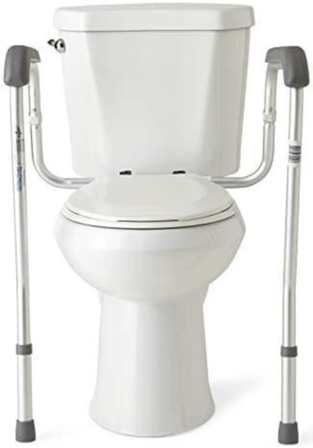 Main image of Medline Toilet Safety Rails, Safety Frame for Toilet with Easy Installation, Height Adjustable Legs, Bathroom Safety