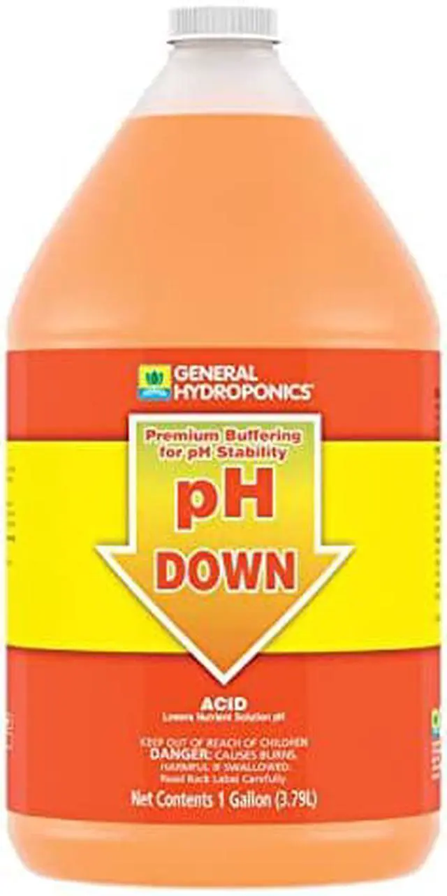 Main image of General Hydroponics pH Down Liquid Premium Buffering For Stability, 1-Gallon