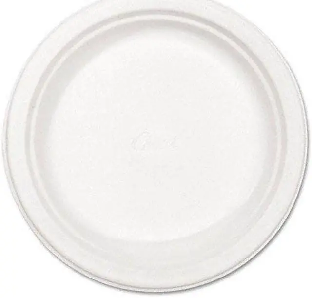 Alt view image 8 of 8 - Huhtamaki Fiber Tableware, Premium Molded, 8-3/4" Plate, 125/Pack, White