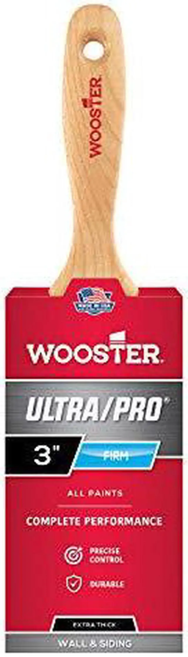Alt view image 8 of 8 - WOOSTER 4173-3 3" Wall Firm, Nylon/Polyester Bristle, Paint Brush, Wood Handle