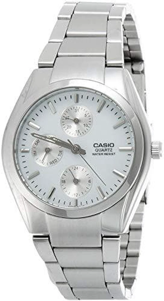 Main image of Casio Mens MTP1191A-7A White Silvertone Analog Bracelet Watch