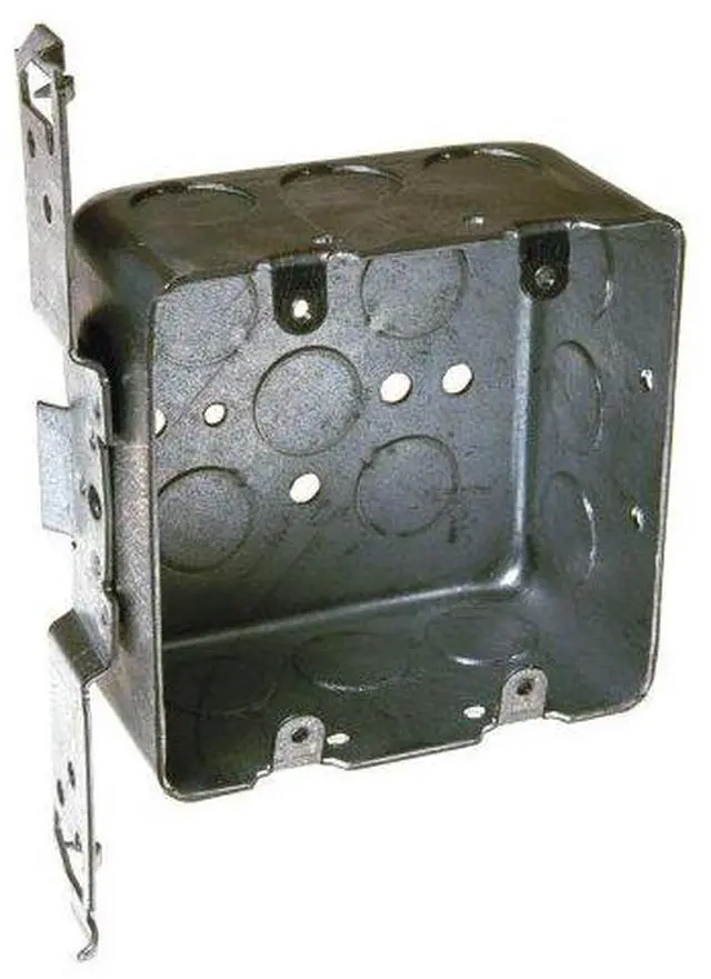Alt view image 7 of 8 - RACO 681 Electrical Box, 30.3 cu in, Handy Box Type, 2 Gangs, Galvanized Steel,