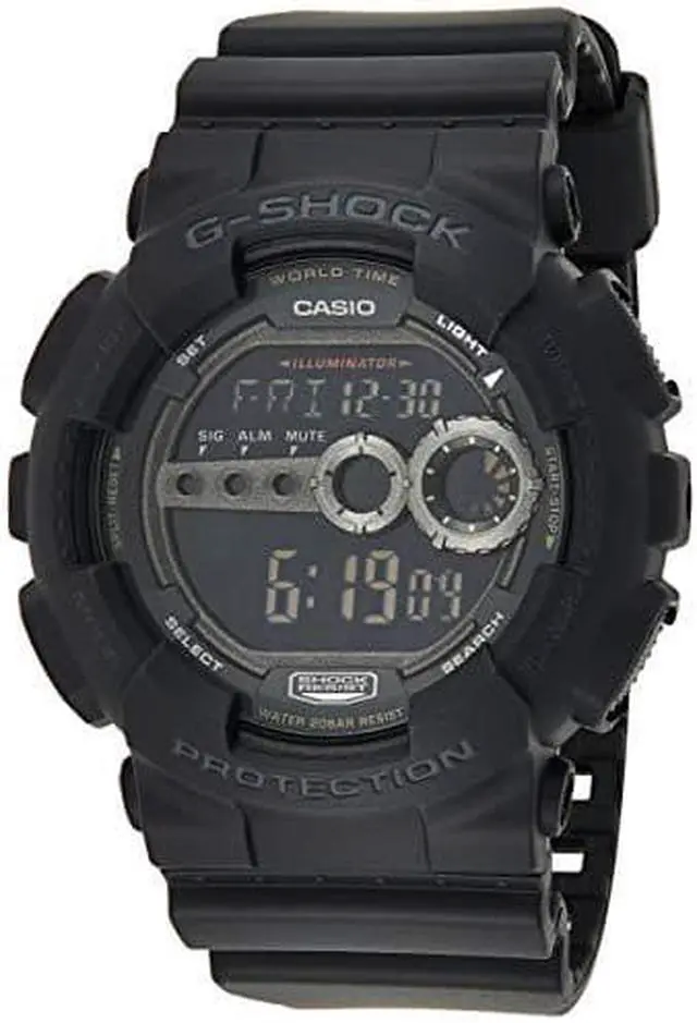 Alt view image 11 of 11 - Casio GD1001B Mens Black G-Shock Military Watch