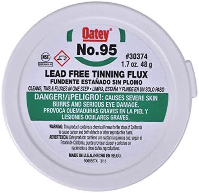 Alt view image 8 of 9 - OATEY 30374 Lead Free Flux,Paste,Lead Free,1.7 oz.