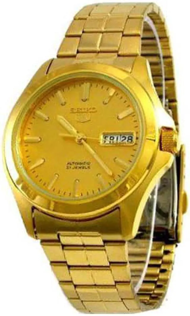 Alt view image 3 of 10 - Seiko Men's 38mm Gold-Tone Steel Bracelet & Case Automatic Watch SNKK98K1