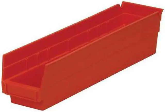 Alt view image 4 of 4 - AKRO-MILS 30128RED Red Shelf Bin, 17-7/8"L x 4-1/8"W x 4"H