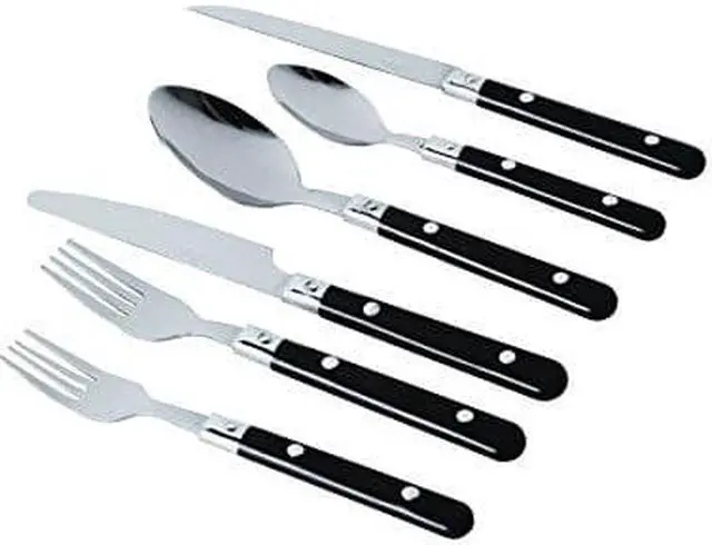 Alt view image 5 of 5 - Gibson Casual Living 58 Piece Flatware Set in Black