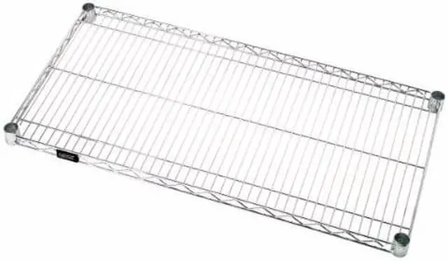 Alt view image 3 of 3 - quantum storage systems 1242c1 extra shelf for 12" deep wire shelves, chrome finish, 800 lb. load capacity, 1" height x 42" width x 12" depth