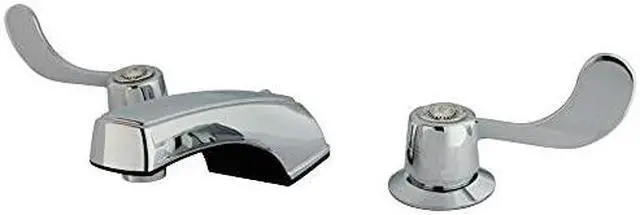 Alt view image 3 of 4 - Kingston Brass KB931LP Vista Widespread Bathroom Faucet with Metal Wrist Blade H, Polished Chrome
