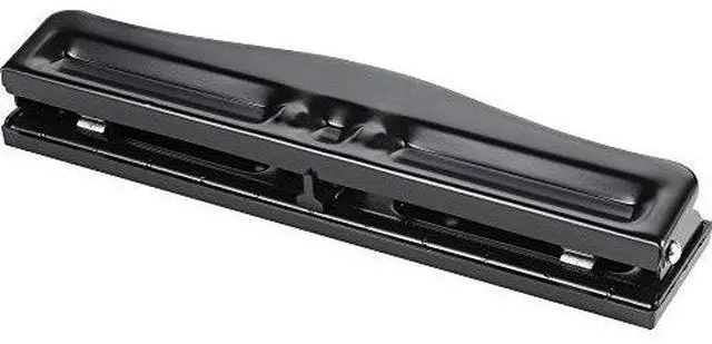 Alt view image 4 of 4 - Business Source 3-Hole Punch Adjustable 1/4" Hole Size 8-10 Sht Cap. Black 65645