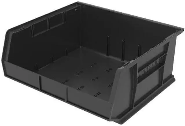 Alt view image 3 of 3 - AKRO-MILS 30250BLACK Hang & Stack Storage Bin, 16-1/2 in W x 14-3/4 in L x 7 in