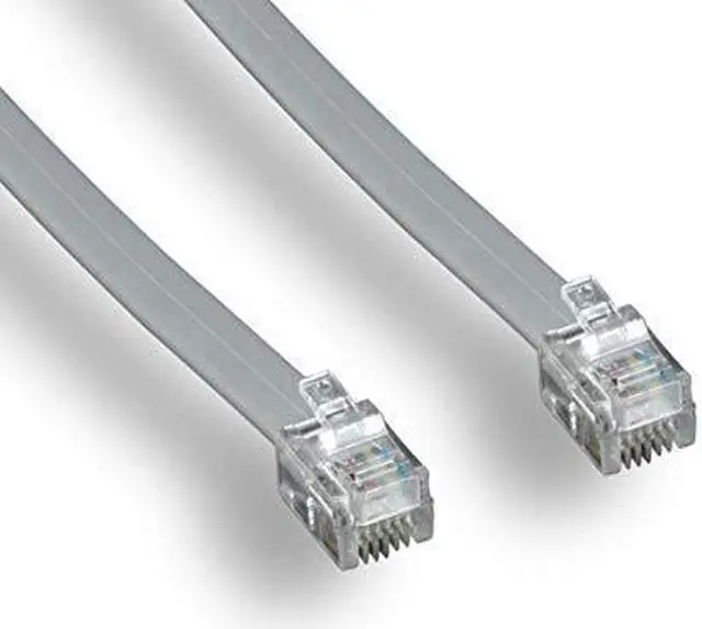 Alt view image 3 of 3 - Monoprice Landline Telephone Cable - 50 Feet - RJ11(6P4C) Reverse for Voice