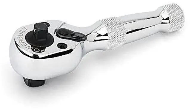 Alt view image 7 of 8 - Powerbuilt 1/4 Inch and 3/8 Inch Drive 72 Tooth Dual Head Stubby Ratchet - 640931