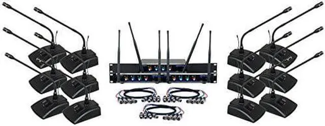Alt view image 5 of 9 - VocoPro Digital-Conference-12 Twelve Channel UHF Wireless Conference Microphone System