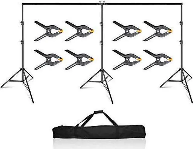 Main image of EMART Photo Video Studio 20 ft Wide 10 ft Tall Adjustable Heavy Duty Photography Backdrop Stand, Background Support System Kit with 3 Stands, 8 Spring Clamps, 1 Carrying Bag