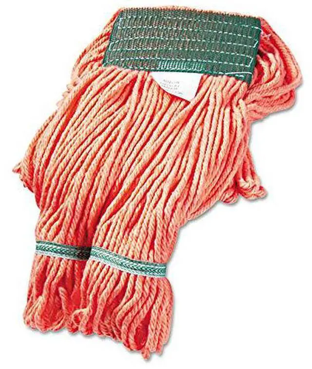 Alt view image 7 of 7 - Super Loop Wet Mop Heads, Cotton/Synthetic, Medium Size, Orange BWK502OR