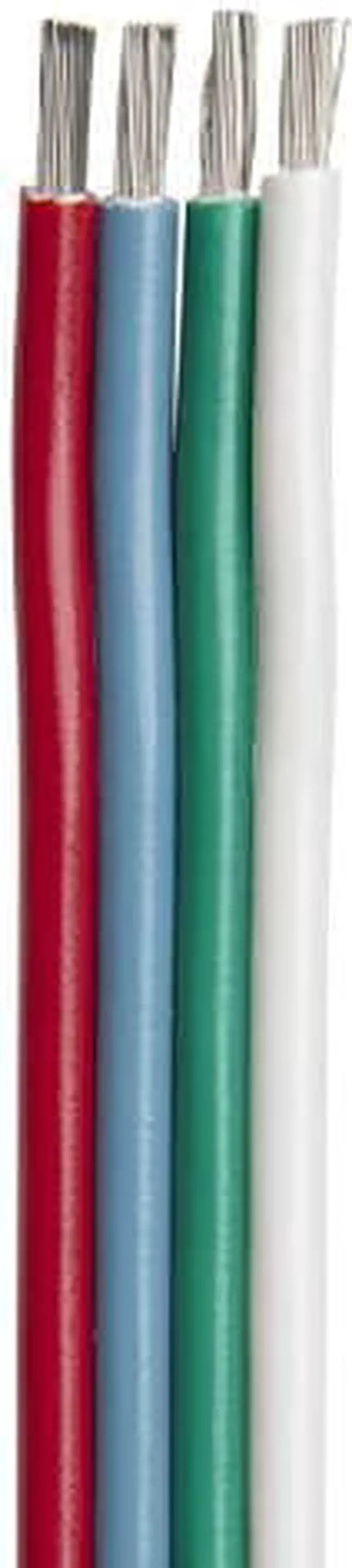Alt view image 3 of 5 - Ancor Flat Ribbon Bonded RGB Cable 16/4 AWG - Red, Light Blue, Green & White - 100'