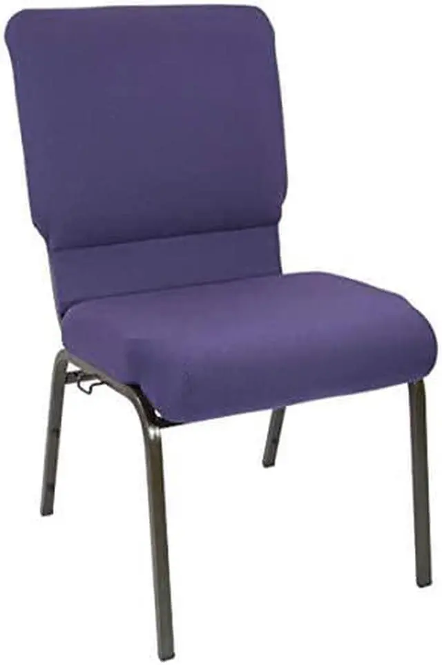 Alt view image 4 of 14 - Advantage Eggplant Church Chair 18.5 in. Wide