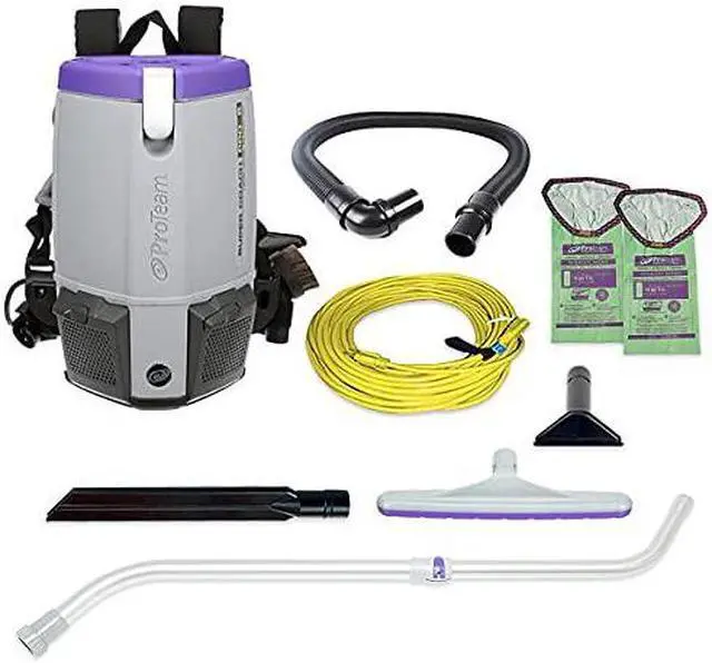 Alt view image 10 of 12 - PROTEAM 107310 Backpack Vacuum Cleaner, 6 qt., 11.6 lb.