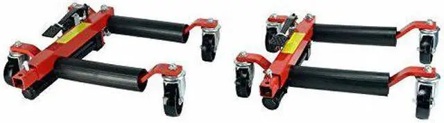 Alt view image 8 of 8 - (2) Dragway Tools 12in. Hydraulic Wheel Dolly Vehicle Positioning Jack Lift Hoist with 1500 lb Capacity