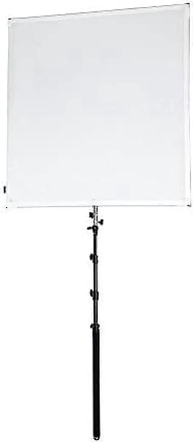 Alt view image 2 of 2 - pro studio solutions 122cm x 122cm (4ft x 4ft) sun scrim - collapsible frame diffusion & silver/white reflector kit with boom handle and carry bag
