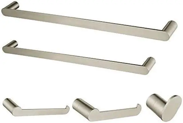 Alt view image 3 of 4 - Kingston Brass BAHK6112478SN Dessau 5-Piece Bathroom Accessory Set, Brushed Nickel