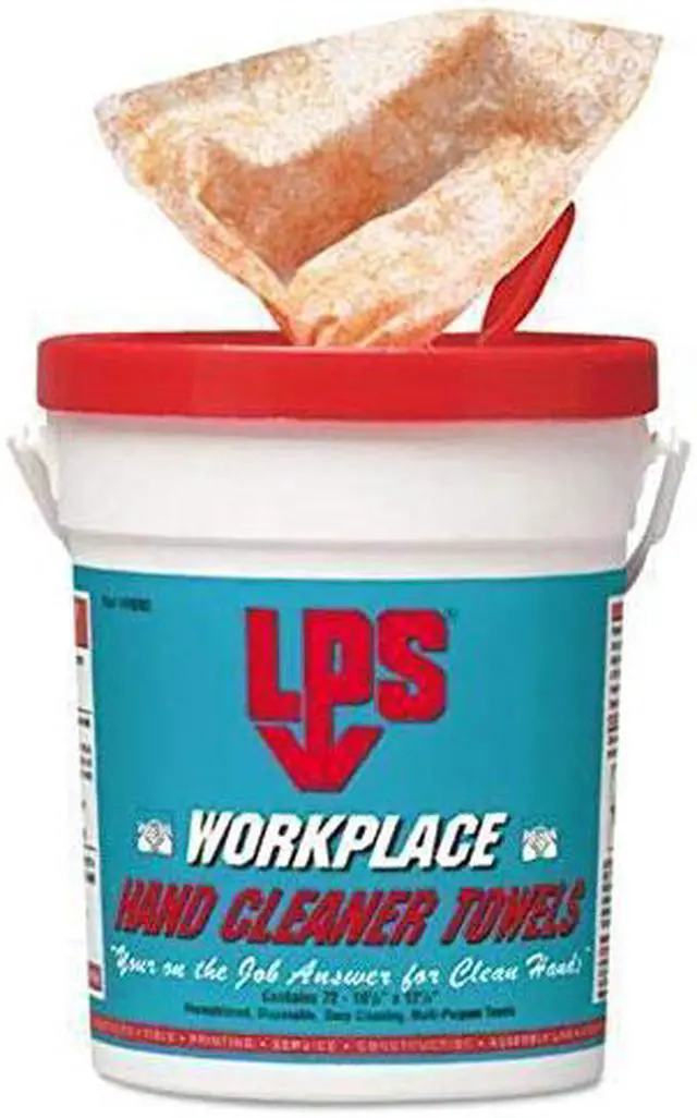 Alt view image 12 of 12 - LPS 09200 Hand Cleaning Towels, Bucket, Orange