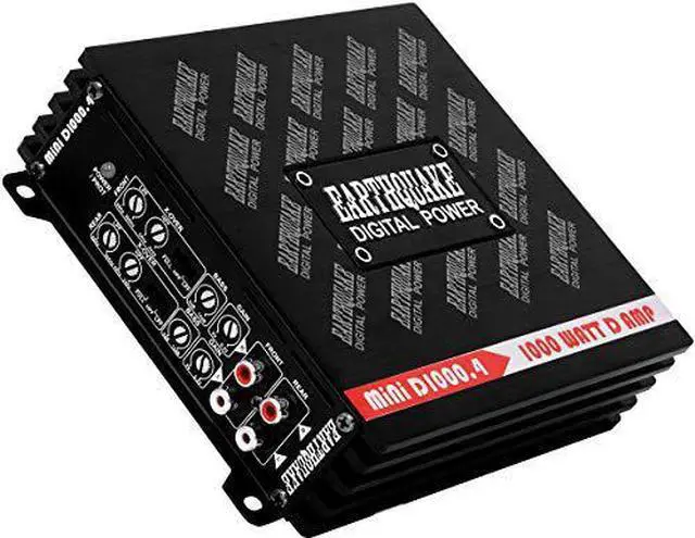 Main image of Earthquake Sound Mini D1000.4 (Gen 2) Stereo Class D 4-Channel Car Amplifier, 1000 Watts