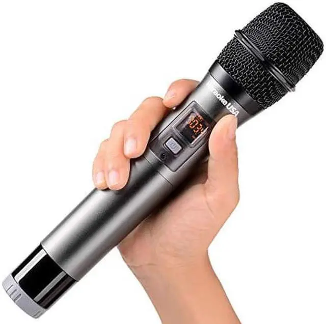 Alt view image 7 of 8 - Karaoke USA WM900 WM900 900MHz UHF Wireless Handheld Microphone