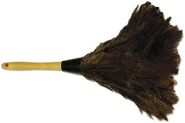 Alt view image 12 of 19 - Boardwalk UNS14FD Professional Ostrich Feather Duster, Gray, 14 Inch , Wood Handle