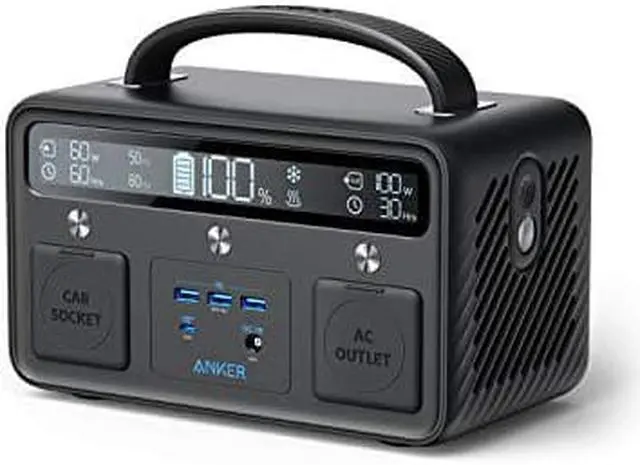 Alt view image 7 of 7 - Anker Portable Generator for Home Use, PowerHouse II 400, 300W/388.8Wh, 110V AC Outlet/60W USB-C Power Delivery Portable Power Station for Home Use, Road Trips, Camping, Emergency Power, and More