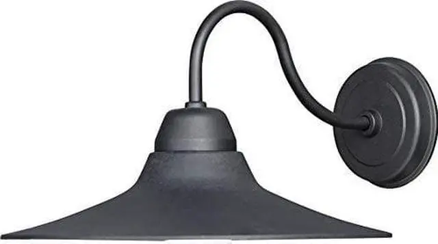 Main image of Maxim 10114BK Dockside Classic RLM Styles Nylon Outdoor Wall Sconce for Coastal Area, 1-Light 60 Watt, 9"H x 14"W, Black