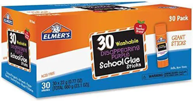 Alt view image 8 of 11 - Elmers Disappearing Purple All Purpose Glue Sticks Purple/Clear 30/Box E605
